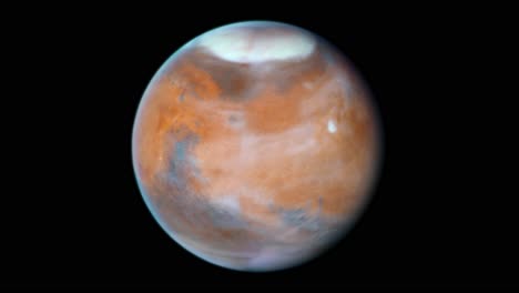 animation depicting mars rotation in 4k.
