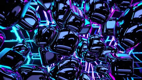 abstract futuristic neon geometric shapes