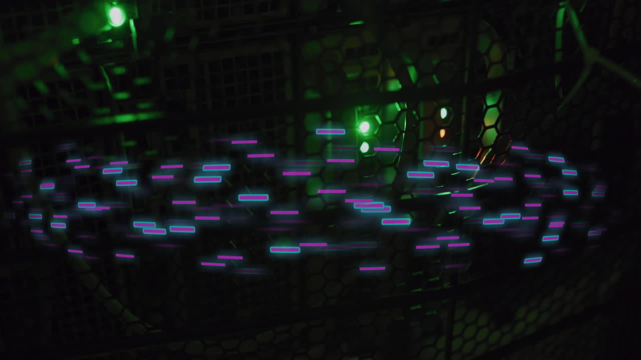 Animation of data processing over computer servers