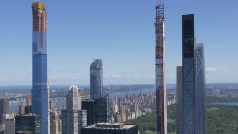 handheld-shot-of-Central-Park-new-constructions