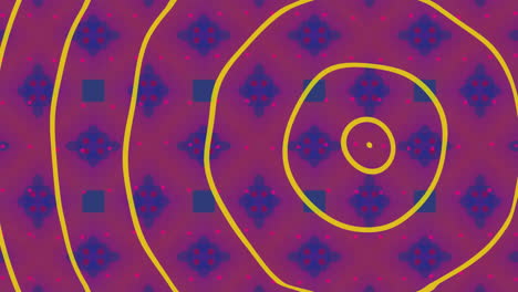 animation of yellow circles over blue and purple squares