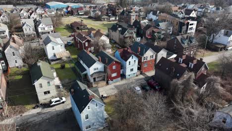 houses and homes of poor families in small american town