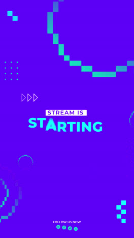 stream starting - neon pixel art poster