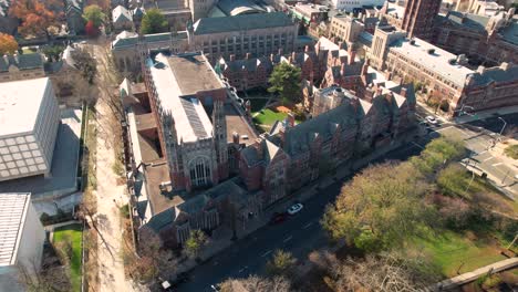 yale law school in new haven, connecticut - aerial view