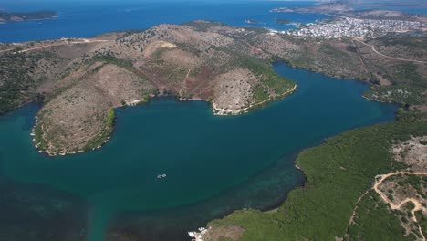 Ksamil&#039;s Stunning Coastline: Rounded Hills Embraced by Turquoise Seas, an Amazing Summer Vacation Destination Awaits Your Discovery