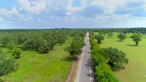 aerial texas road flat countryside 4k