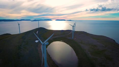 molinos de viento para la producción de energía eléctrica havoygavelen parque de molinos de viento noruega