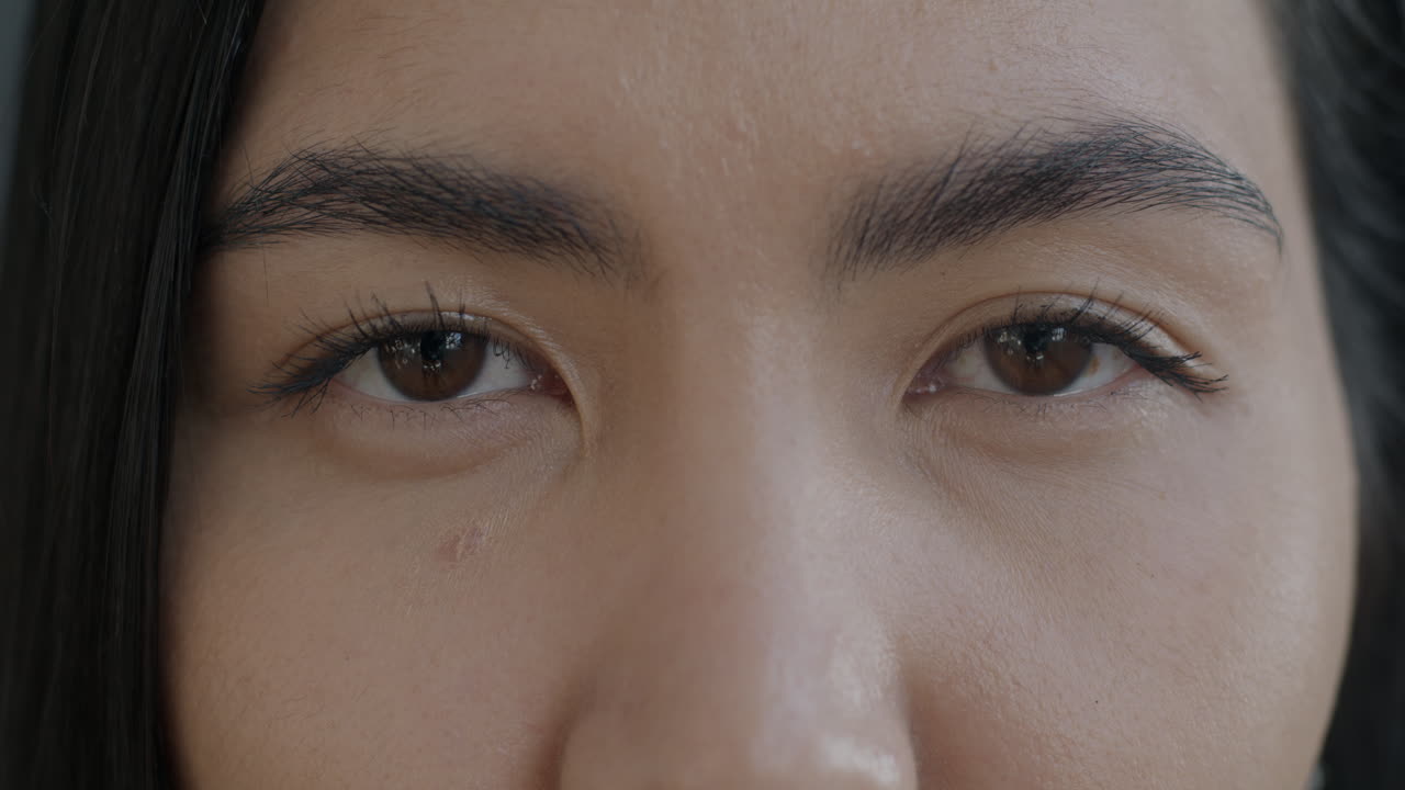 여자의 눈의 클로즈업