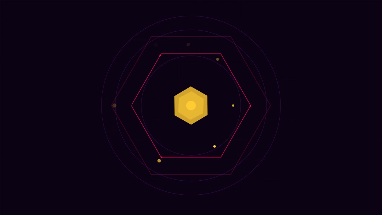 Abstract Motion Graphics Featuring Rotating Geometric Shapes and Lines
