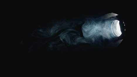 studio lighting with smoke