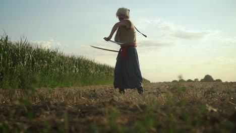 ukrainian cossacks fight with sabers in the field 04