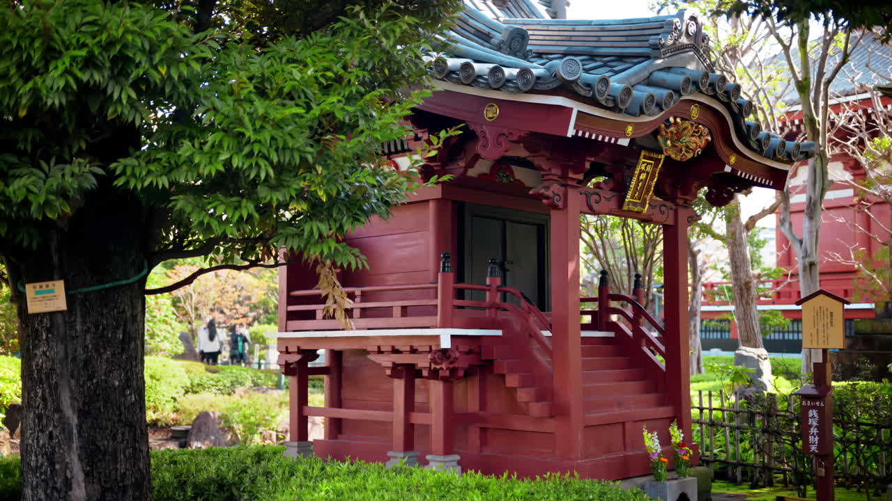 The Zenizuka-Benzaiten Hall at Senso-ji Temple in Tokyo, Japan