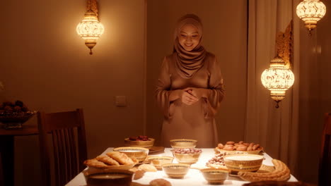 woman preparing a traditional iftar or eid feast