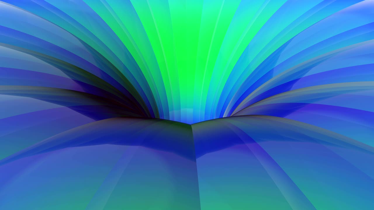 Abstract green and blue animated