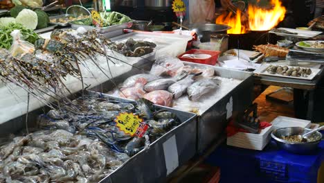 seafood, street food, chinatown of bangkok