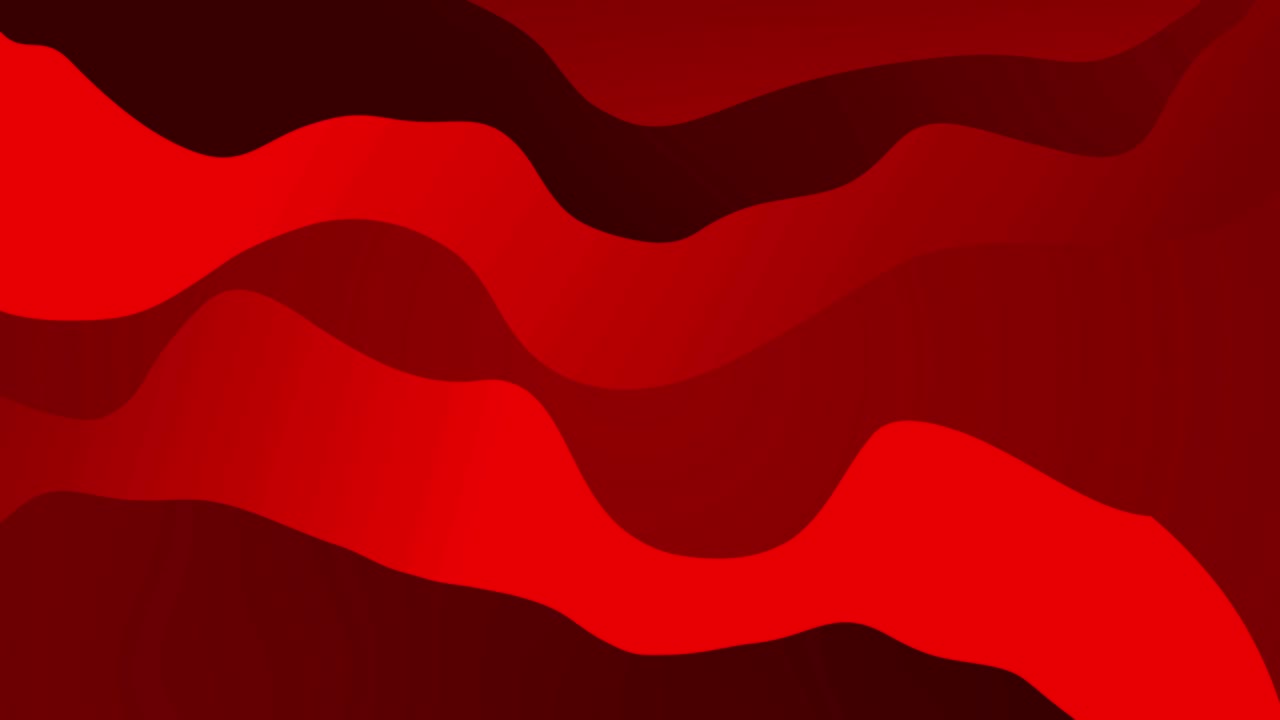 움직이면서 형태를 바꾸는 빨간색의 다채로운 줄무의 추상적인 애니메이션 배경