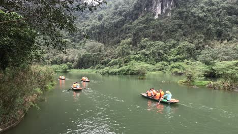 tourists enjoying a guided rafting trip