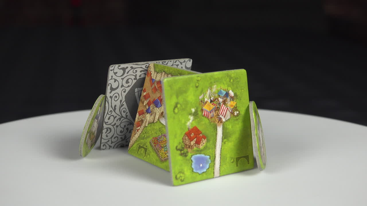 Medieval Board Game Components: Castles and Villages