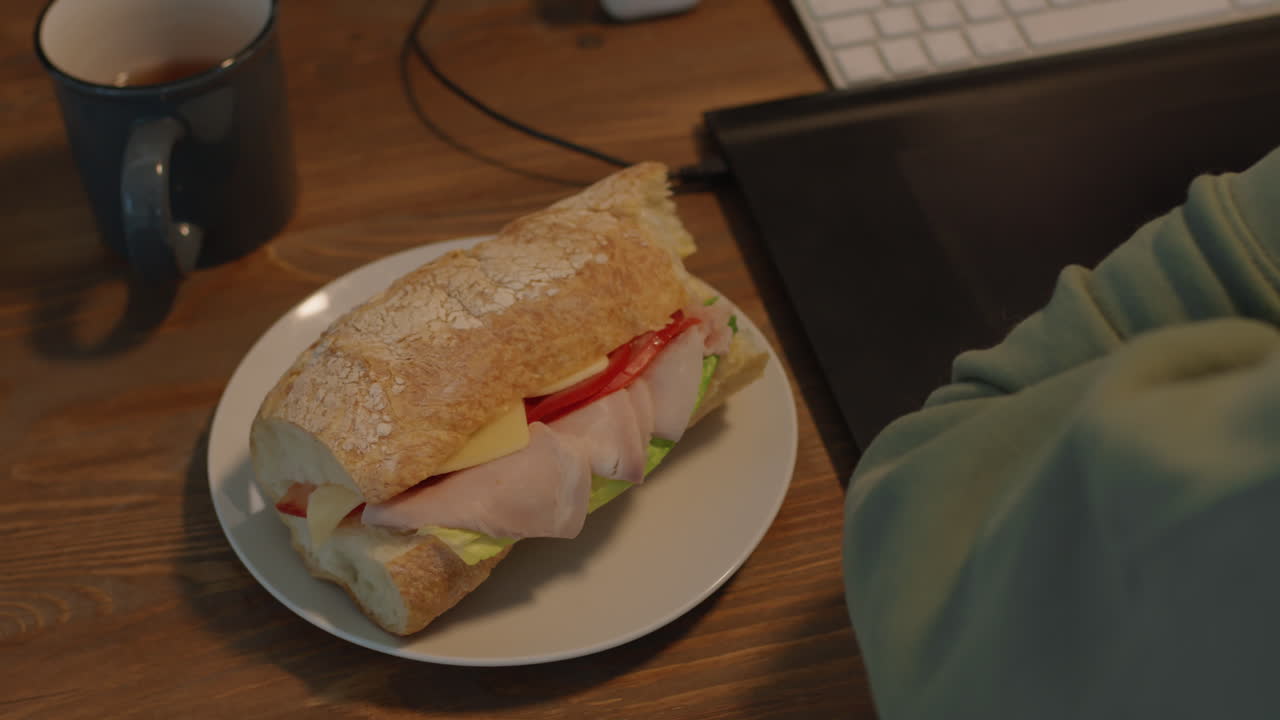 sándwich en un plato