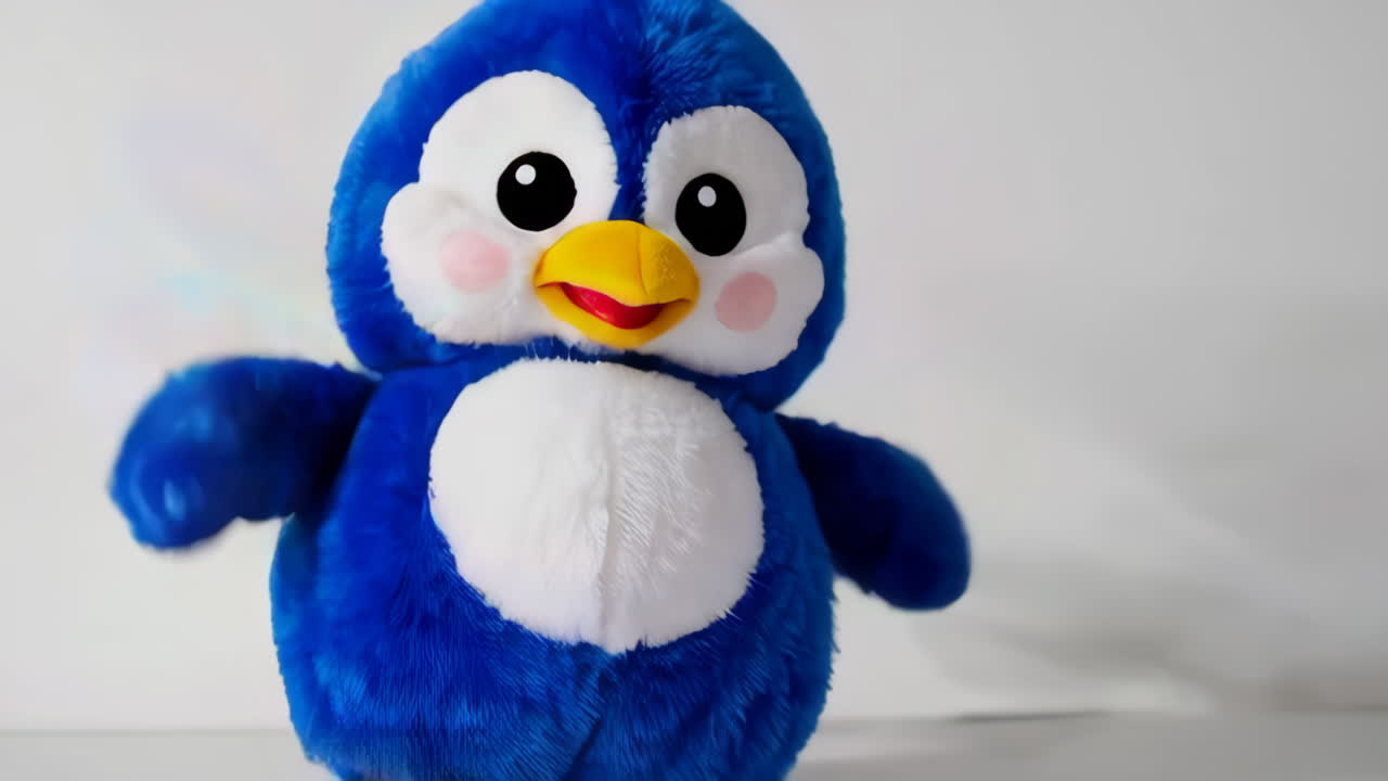 Cute Blue Plush Penguin Toy