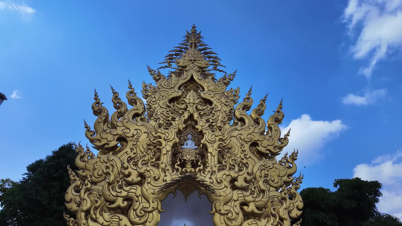 Buddhist altar spiritual worship buddha pilgrimage White Temple Chiang Rai Thailand