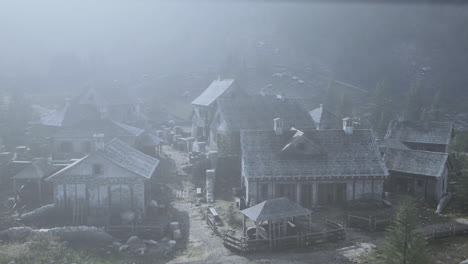 Aerial-view-of-Swiss-mountain-village