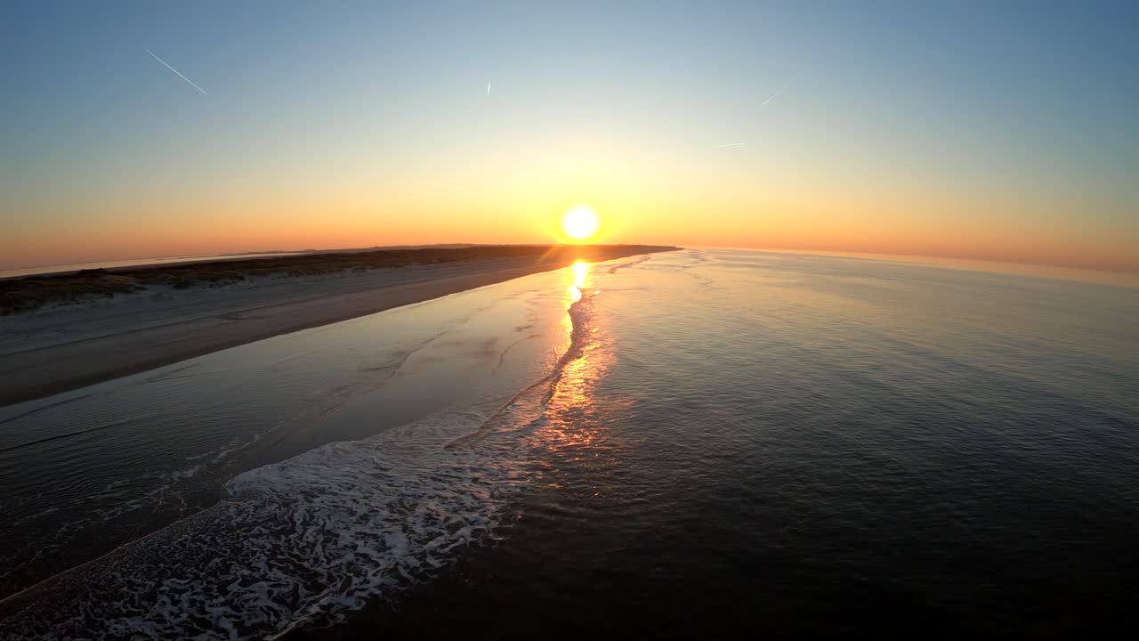 Beautiful scenery at the ocean: Drone footage