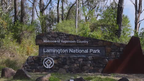 sign at lamington national park entrance