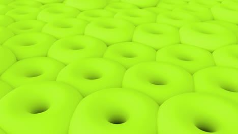3d torus verde abstracto forma el fondo. animación de bucle de renderización en 4k.