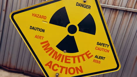radiation hazard warning sign