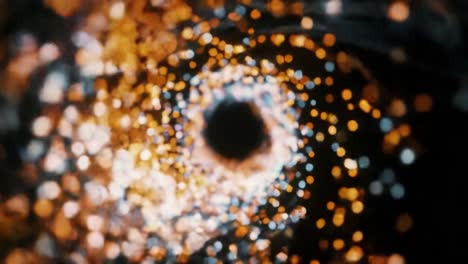 a captivating journey through a hypnotic swirling vortex of colorful lights, capturing the fascinating play of light and depth in a mesmerizing visual experience