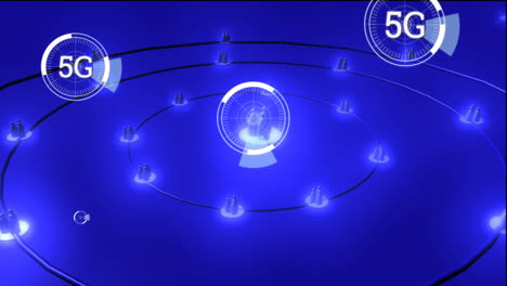 profile icons and 5g written in the middle of a futuristic circles