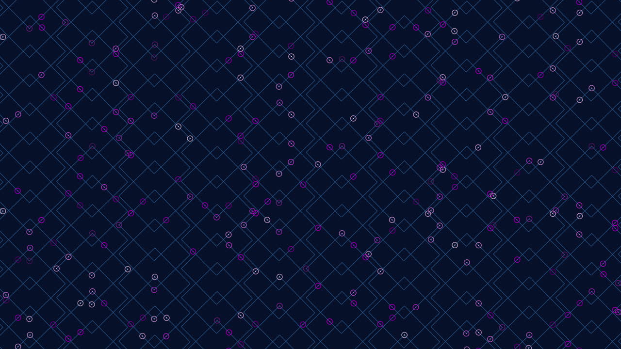 An image featuring a dark blue background with intricate diamond patterns composed of small blue dots arranged in a diamond shape, each accented by a central white dot