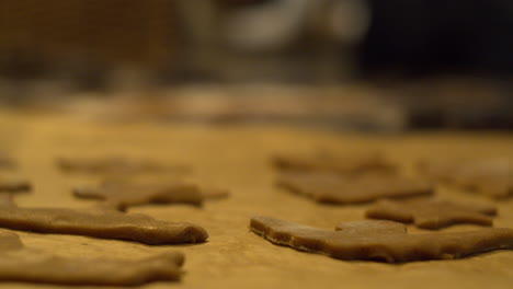 scattering flour on the table