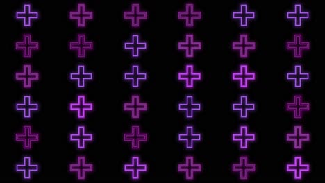 Crosses-shape-pattern-with-pulsing-neon-purple-light-7