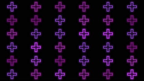 crosses shape pattern with pulsing neon purple light 7