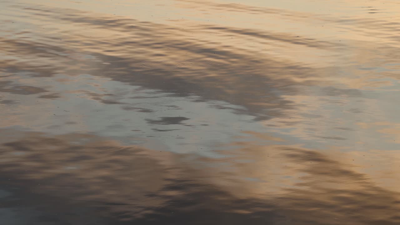 Changing light patterns reflecting on rippling water