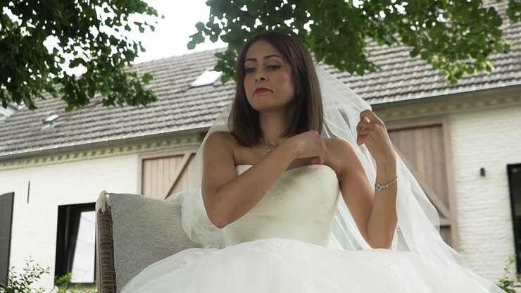Bride having a little bit of stress for her big day