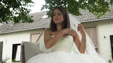novia con un poco de estrés por su gran día