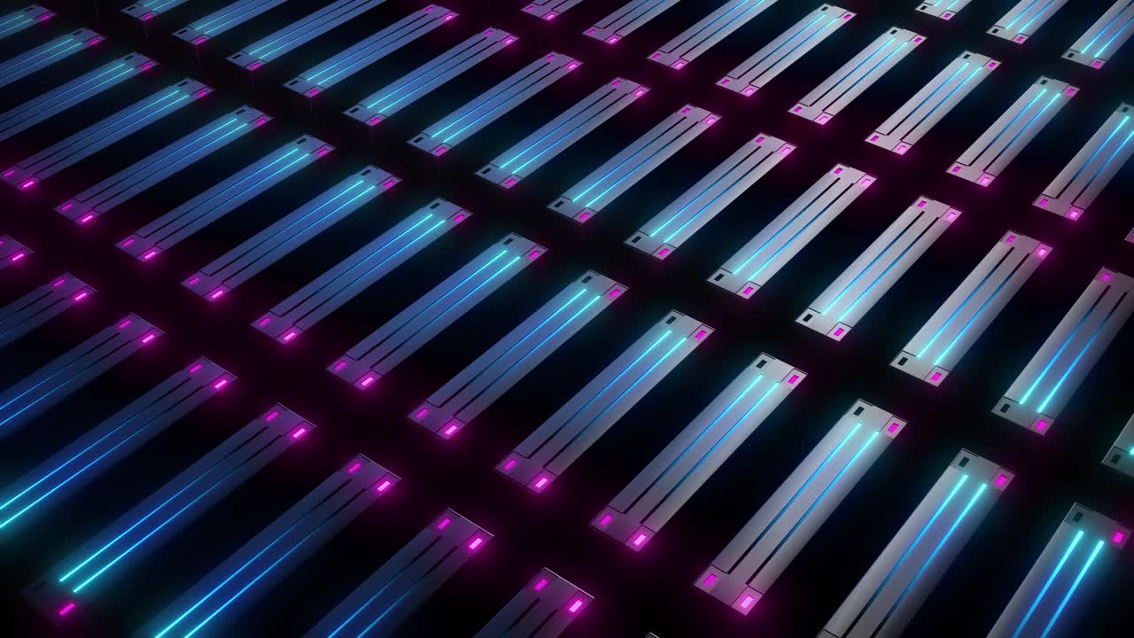Futuristic Neon Panel Pattern
