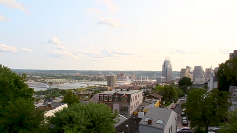 river and downtown from the neighborhood