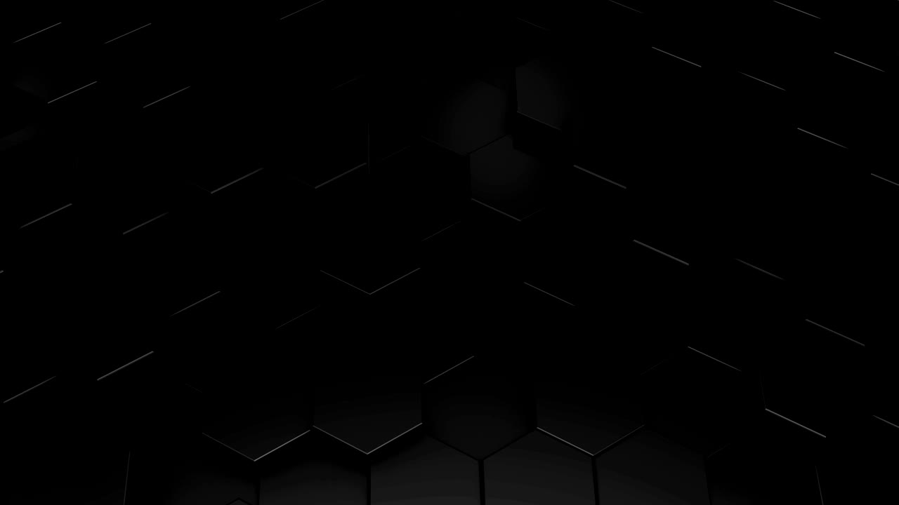 Abstract moving technology hexagons background