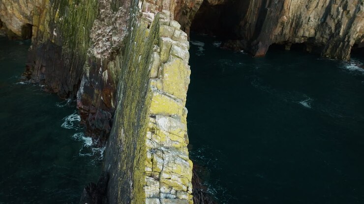 Drone shot of Old Head of Kinsale cliffs, County Cork, Ireland 14