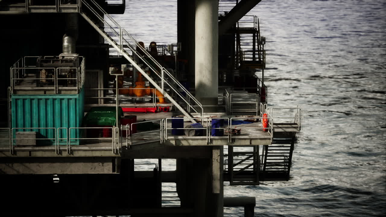 нефтяная платформа в океане