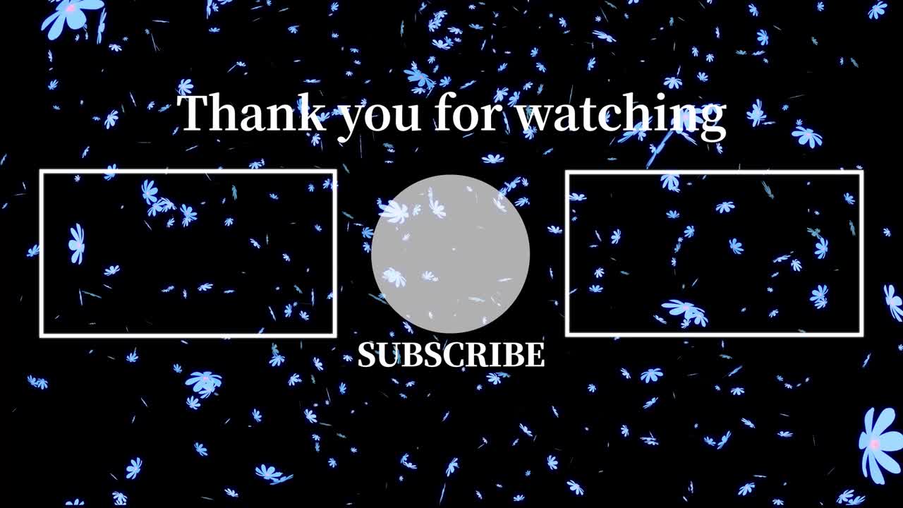 코스모스 꽃 입자 엔드 카드 엔딩 스크린 모션 그래픽