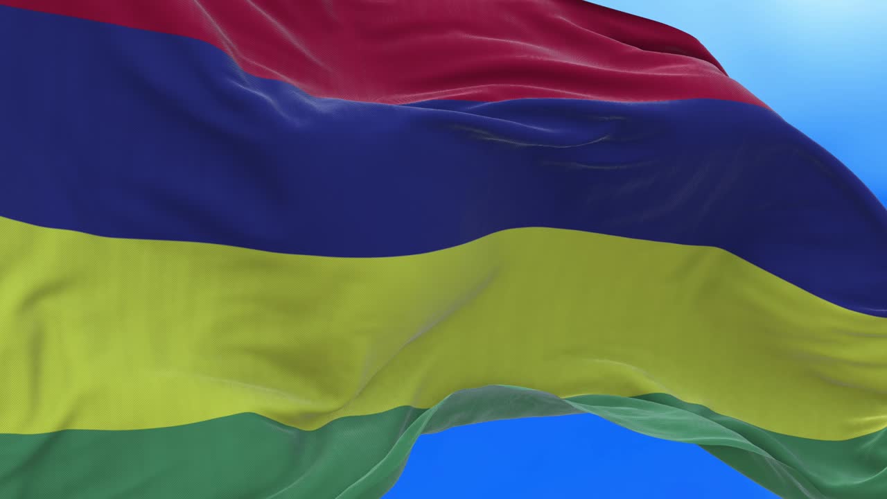 el bucle sin costuras de la bandera de mauricio.