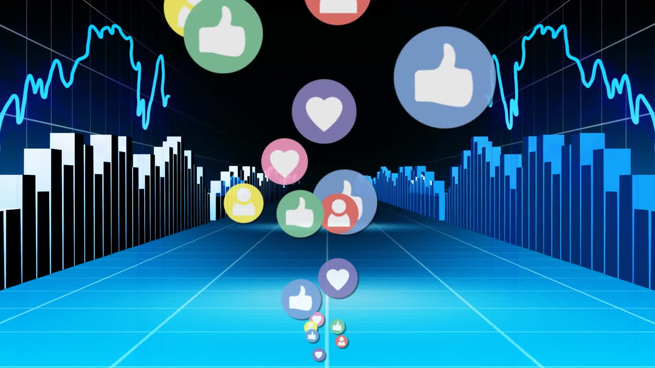 iconos y gráficos de las redes sociales