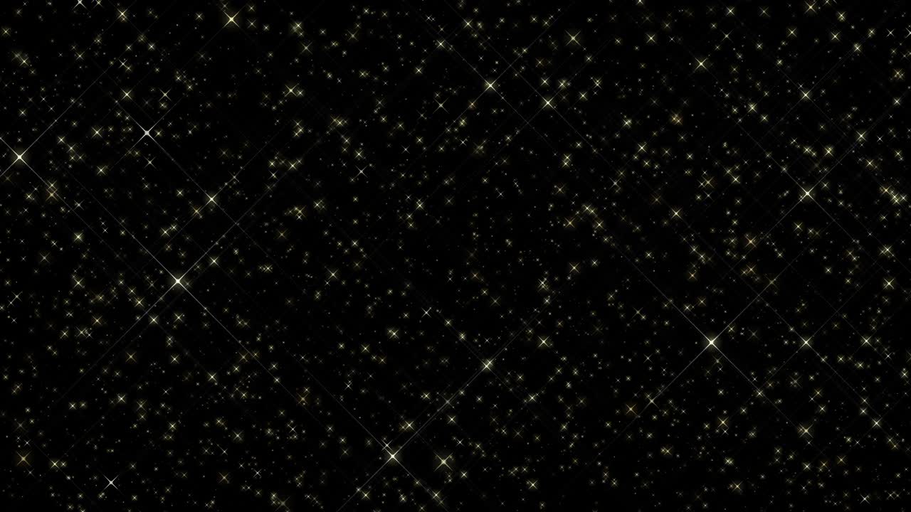 4k Shining Falling Stars. Looped Overlay