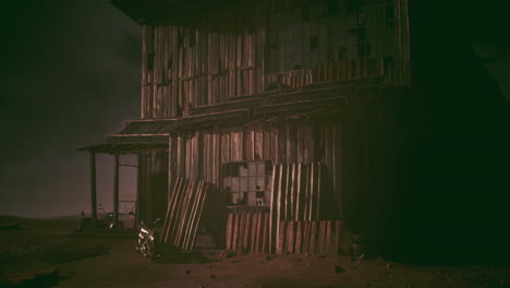 abandoned house in the desert