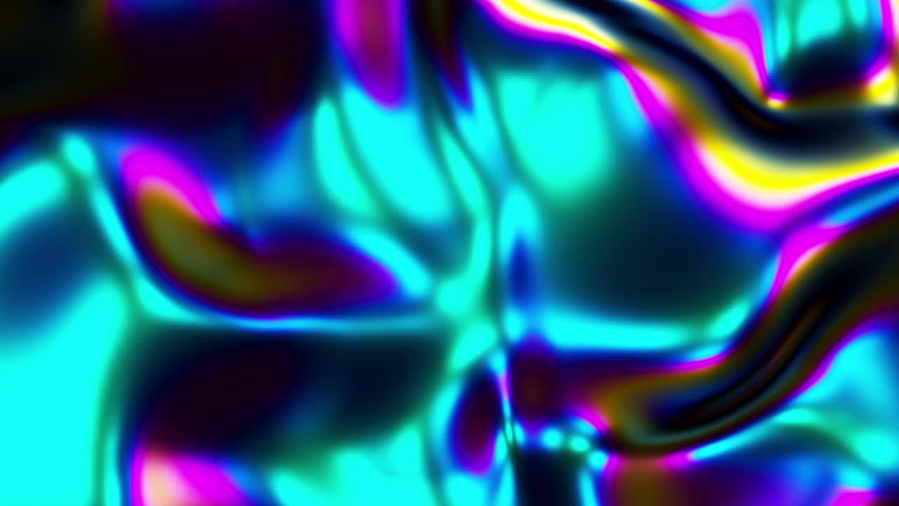 Abstract holographic gradient rainbow animation. 4K motion graphic. Trendy vibrant texture, fashion textile, neon colour, ambient graphic design, screen saver. Seameless loop 3d render